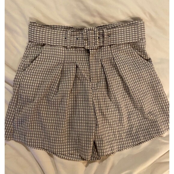 Blank Nyc Shorts - Skort Size 30 (approx size 12)  Gray White Striped w/Pockets - Picture 2 of 10